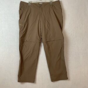 Marmot Pants Convertible Mens 38 Khaki Tan Zip Off Outdoor Hiking Stretch Nylon